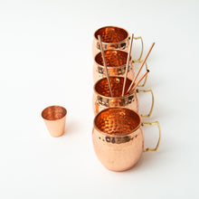 Load image into Gallery viewer, Copper Mugs Gift Set -Hand Hammered
