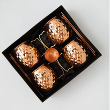 Load image into Gallery viewer, Copper Mugs Gift Set - Diamond style
